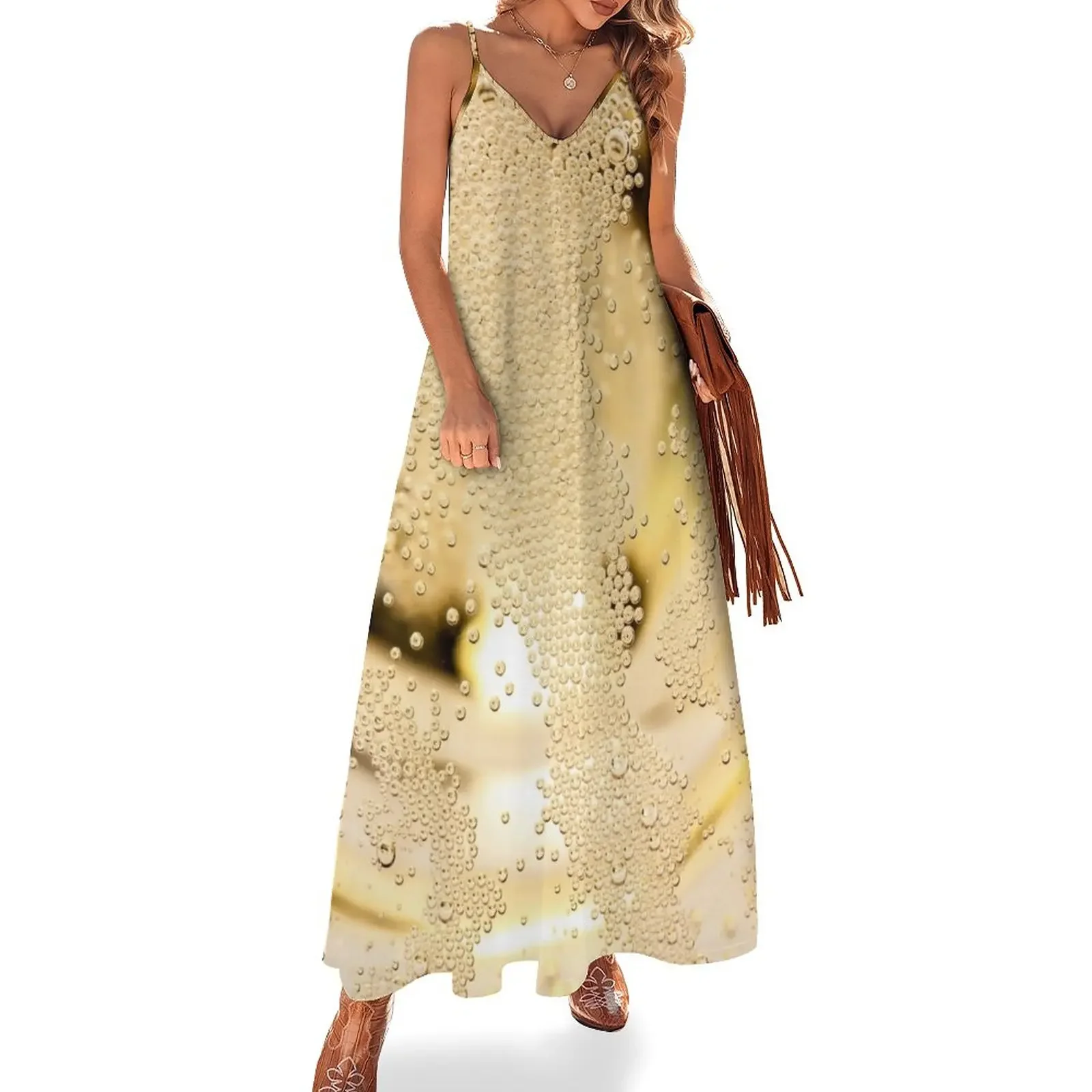 

Bubbles and sparkles - wine glass. Sleeveless Dress bandage dress Woman's evening dress Woman dresses prom