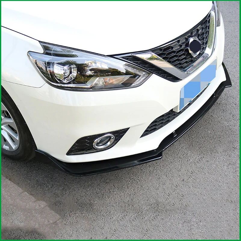 For NISSAN SENTRA 2016-2019 Front Bumper Lip Diffuser Body Protector Plate Cover Trim Strip Car Styling Auto Accessory