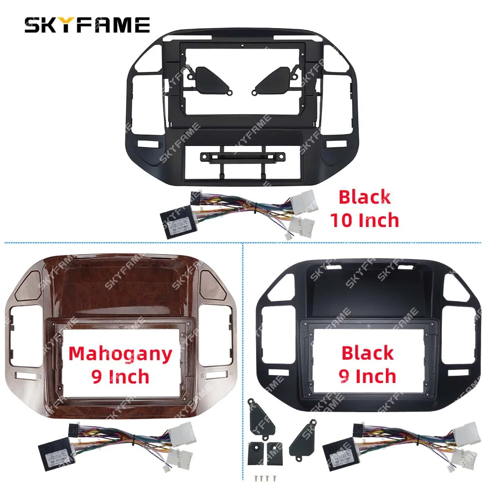 SKYFAME Car Frame Fascia Adapter Canbus Box Decoder Android Radio Dash Fitting Panel Kit For Mitsubishi Pajero V73 V60 V68