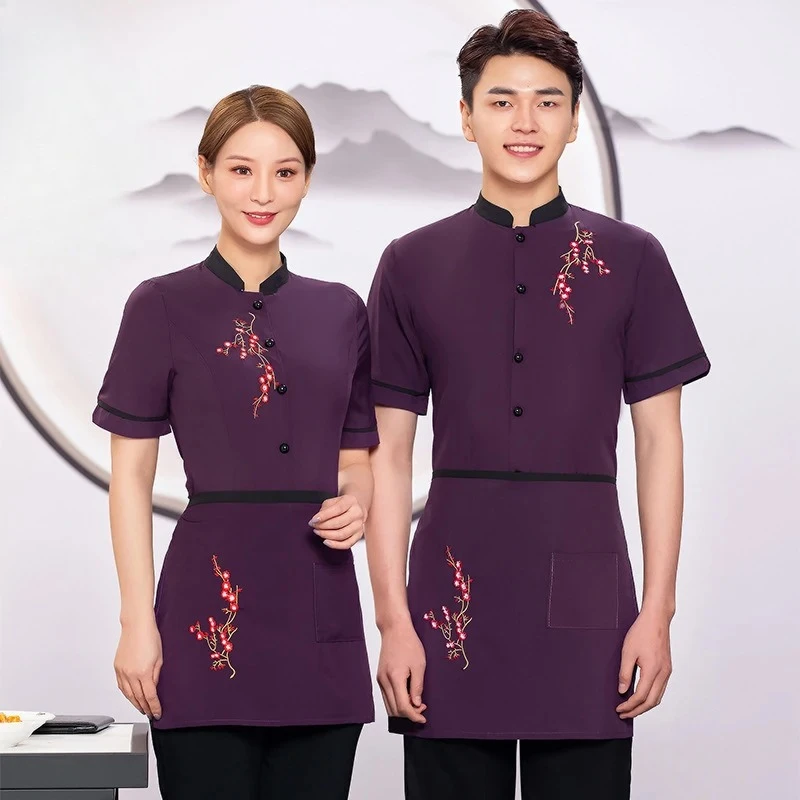 

Осенне-зимняя одежда в китайском стиле для официантов отелей, ресторанов, чайных домов, китайских ресторанов, предприятий общественного питания, ресторанов с горячим котелком.