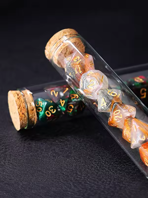 Transparent Polyhedral D&D COC Dice Set 7Pcs/Set DnD RPG Fantasy Potion Flask | Dungeons and Dragons Dice Set for Table Games - Image 3