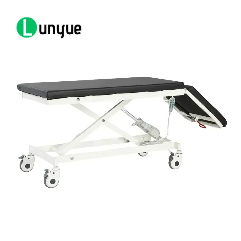 Electric Examination Table Mobile Massage Bed with Motor Cushion for Doctor Clinic Physiotherapy Treatment Furniture