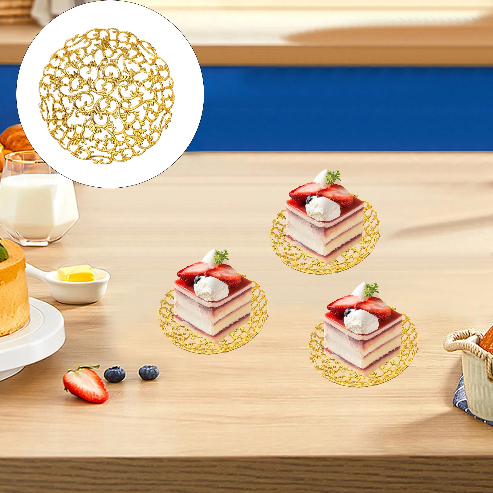 12 قطعة صينية كعكة تصميم القمر حلية صغيرة منظم طبق غرفة نوم الحمام ديكور رمضان صينية تقديم طبق طعام بلاستيكي