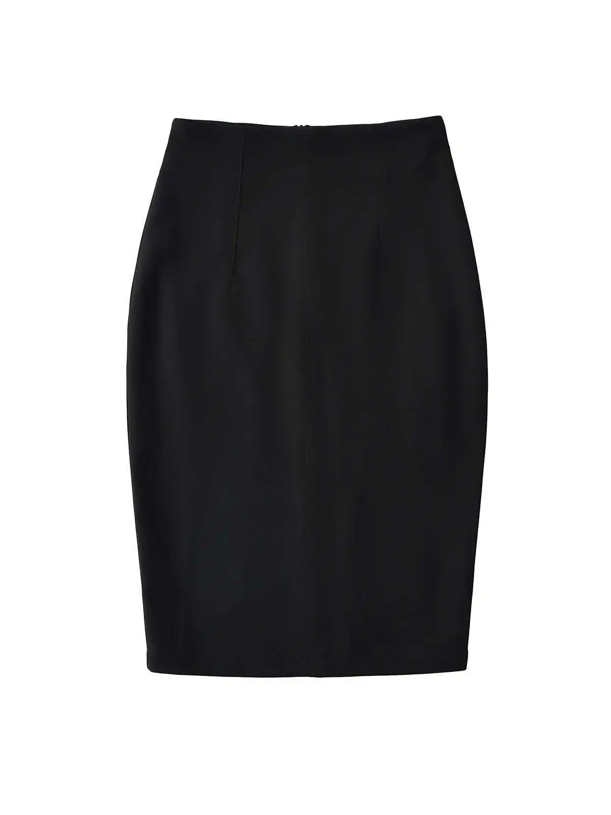 Nowa spódnica damska na jesień/zimę 2024, z wysokim stanem, rozcięciem, o średniej długości, luźna, wyszczuplająca, codzienna, uniwersalna, w kształcie litery A, styl \"spicy girl\", NMUO