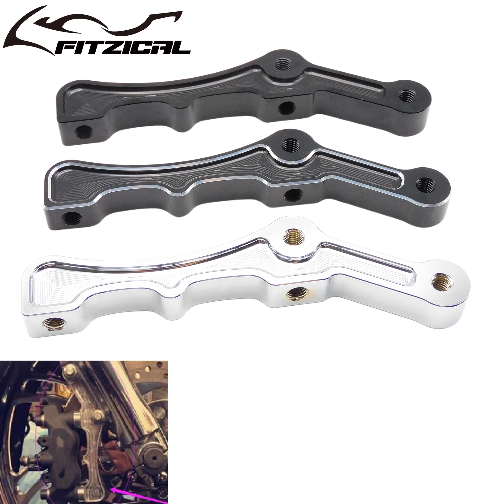 Soporte de Caliper de Freno Radial para Motocicleta, Soporte de Caliper de Freno de Disco Delantero para Harley Dyna Softail Touring Road Glide Sportster XL