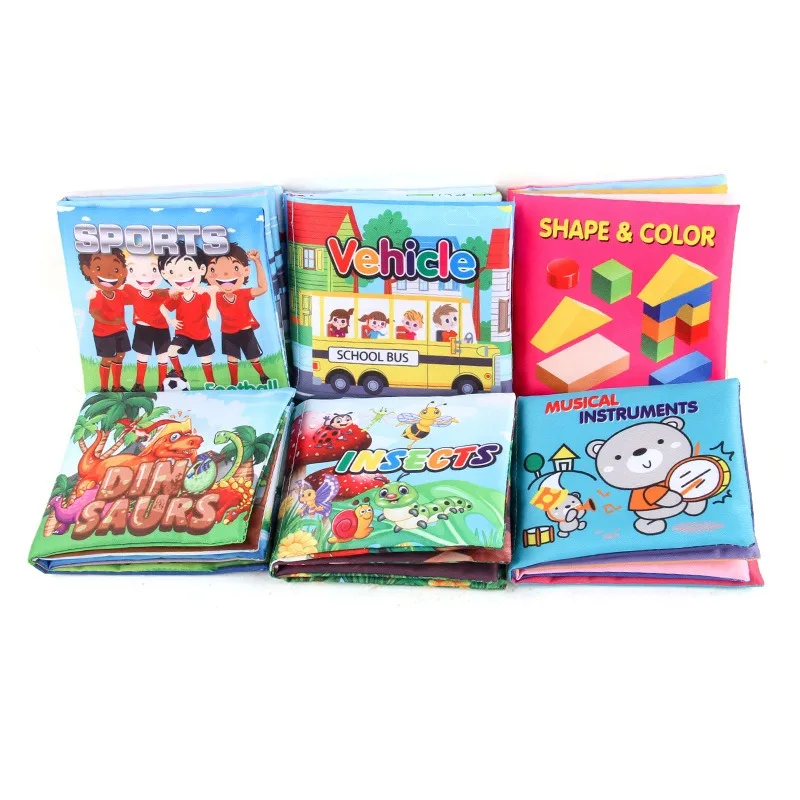 Infant Early Education Cloth Book - Durable Tear-Resistant Interactive Toy with Sound Paper for Baby Development view 3