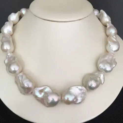 18 INCH HUGE AAAA 15-20MM NATURAL WHITE PEARL PEARL NECKLACE