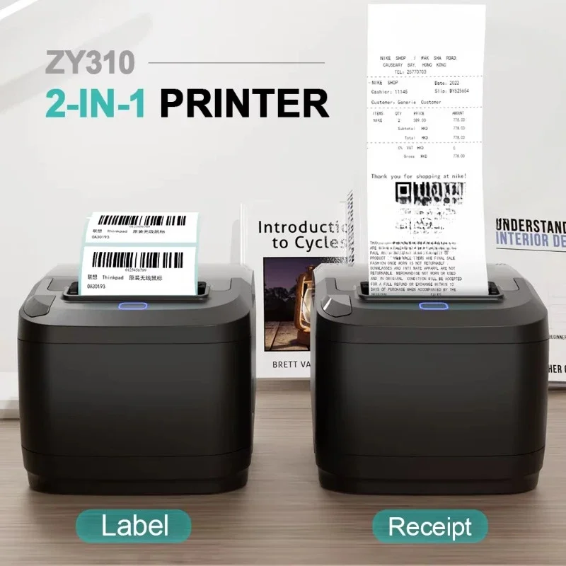 Inkless Printer, Take-Out Paper Sticker Roll Printer Thermal Label Printer