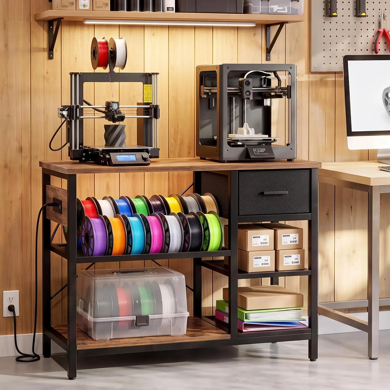 3D Printer Stand with Filament Storage, 39.4