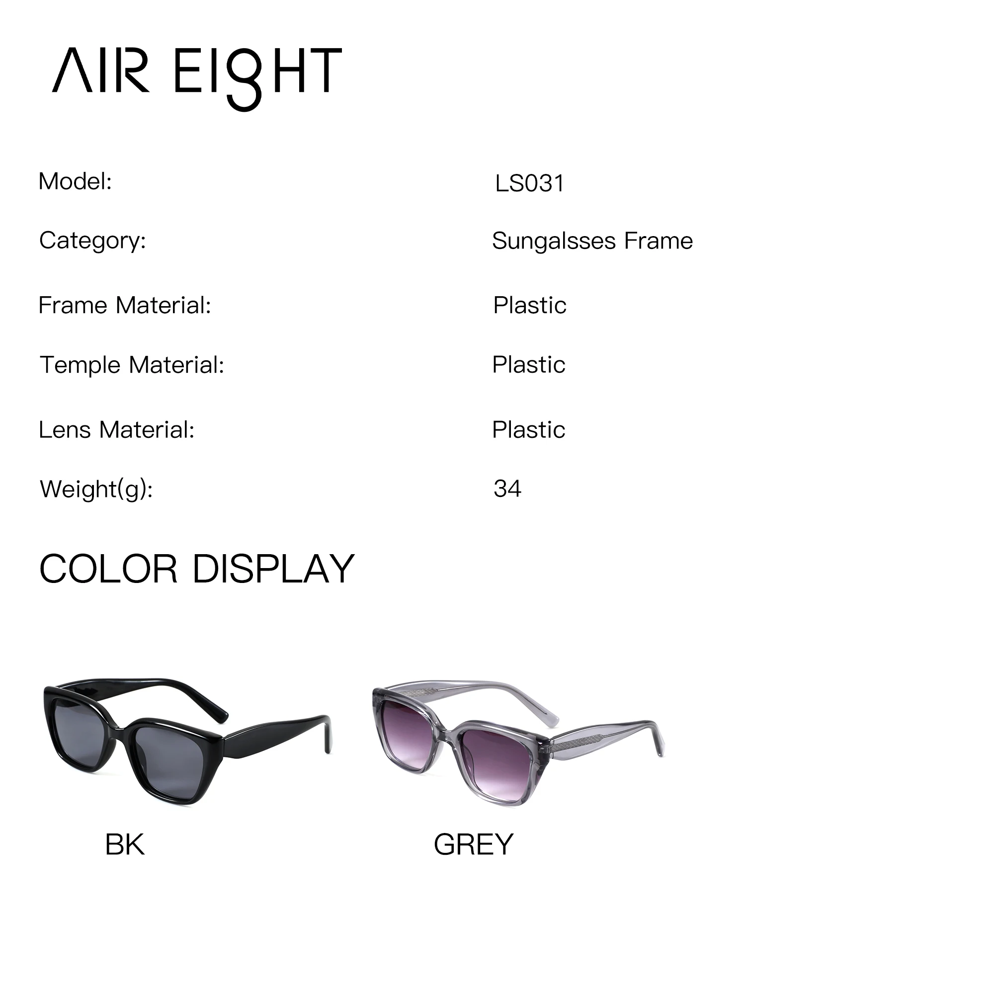 AIREIGHT L Size Butterfly Myopia Polarized Prescription Sunglasses For Men and Women UV400 Multifocal Optical Sun Glasses