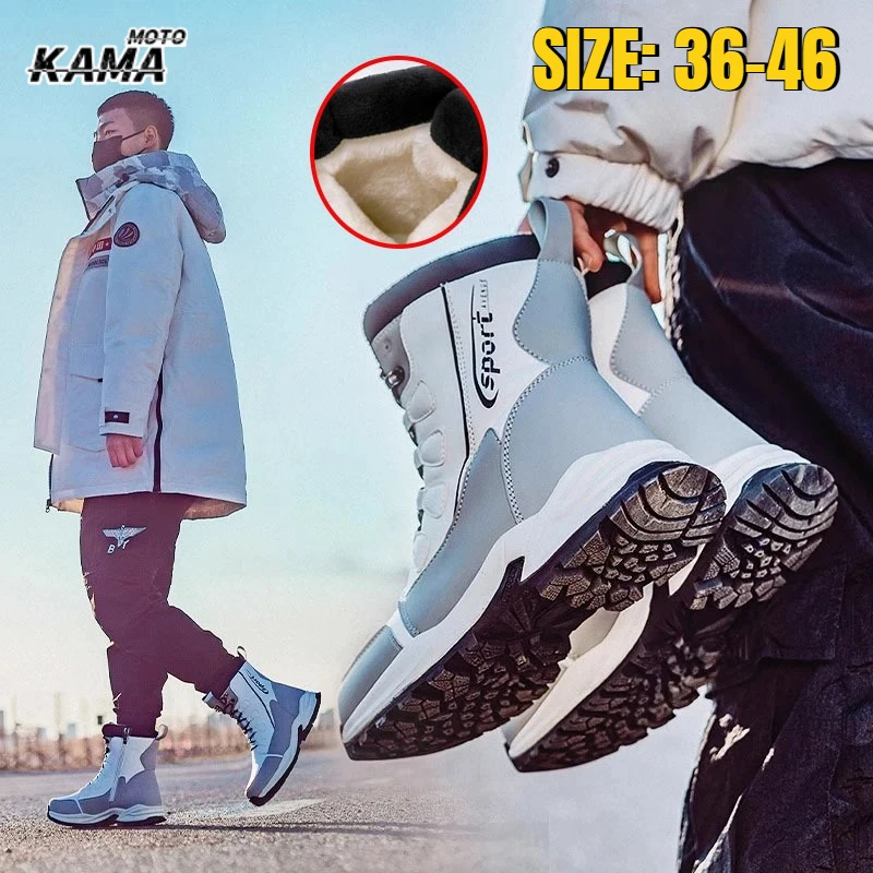 

Waterproof Snow Boots Midsole Warm Winter Shoes with Slip Resistant Abrasion Resistant Outdoor Mountain Climbing Travel Boots