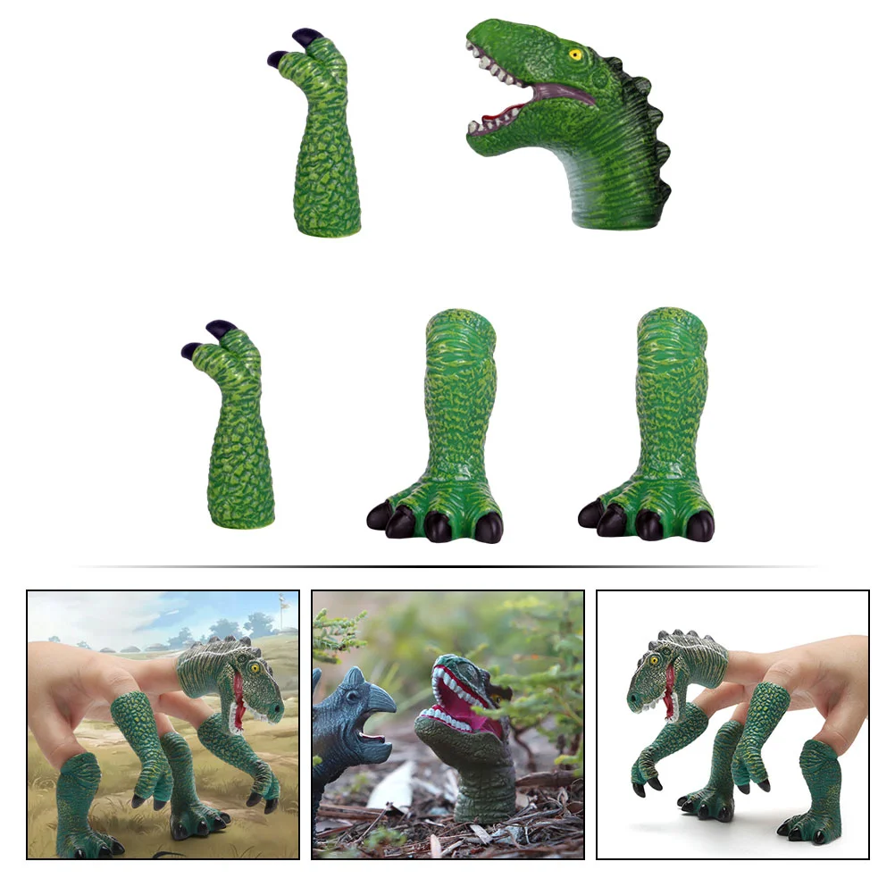 Cartoon Dinosaur Hand Puppet Toy Parent-child The Marionettes Vinyl Finger Puppets