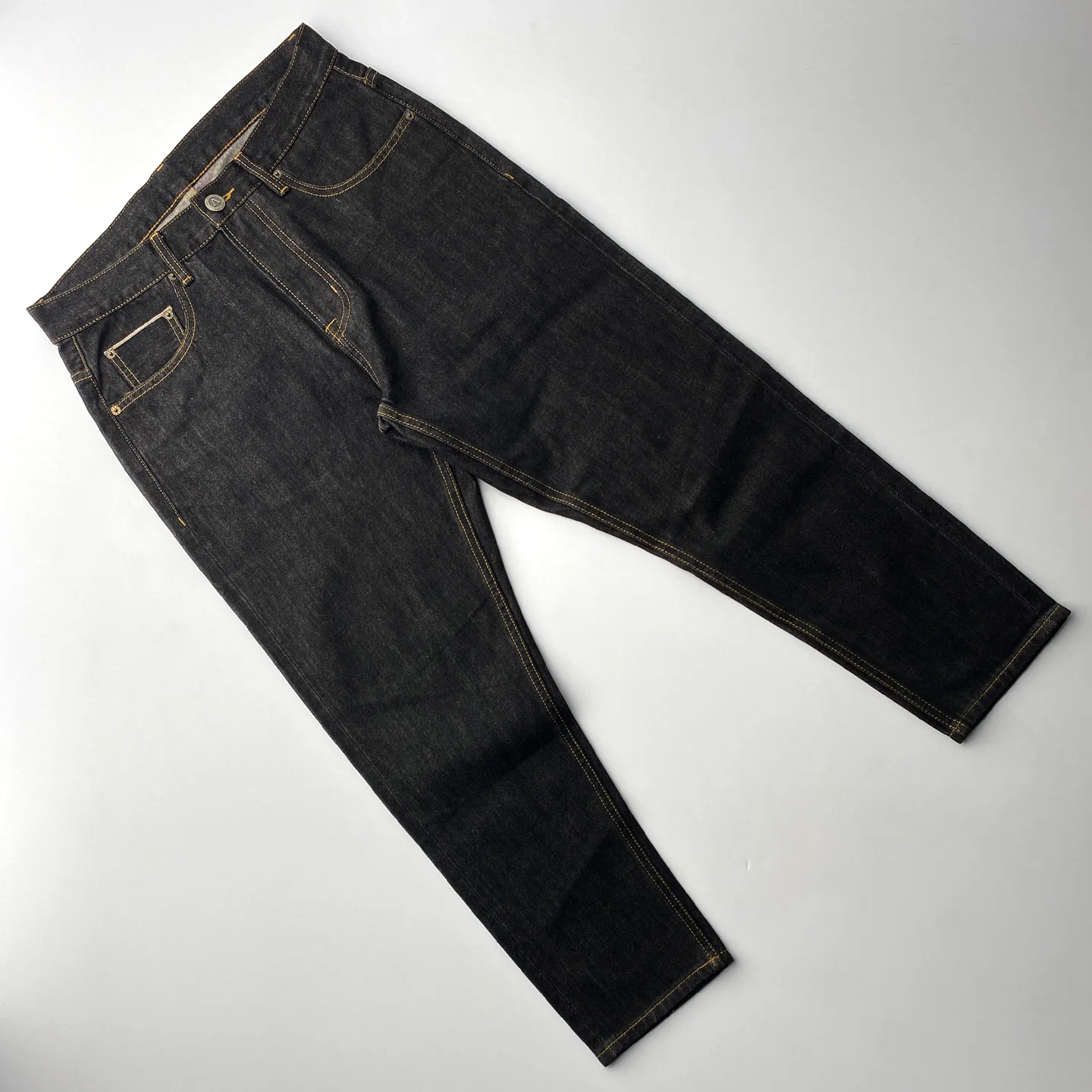 

Spring Autumn Cotton Denim Jeans Men's Slim Fit Harlan Waed Nine Points Straight Leg American Sle Casual Youth Jeans