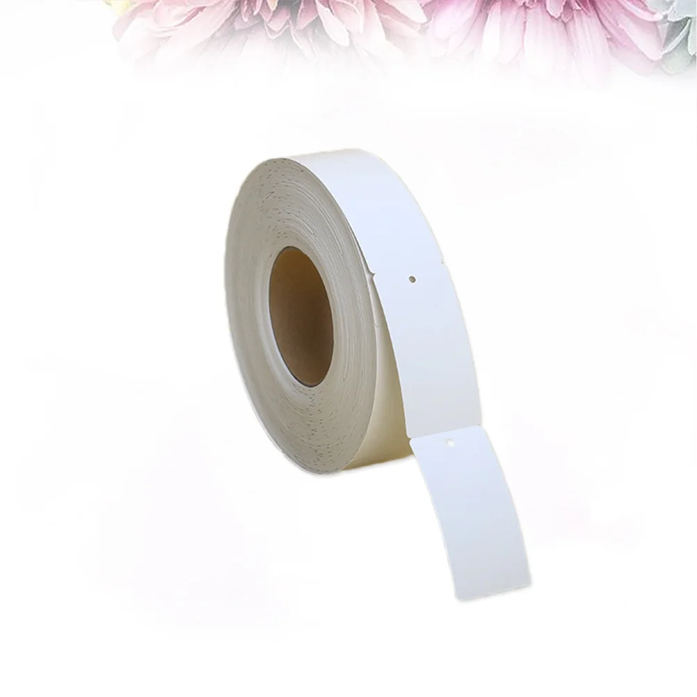 

1 Roll Apparel Hangtag Copperplate Printing Cardboard Blank Design Hanging Hole Suitable for Clothing Retailers 50x110mm White