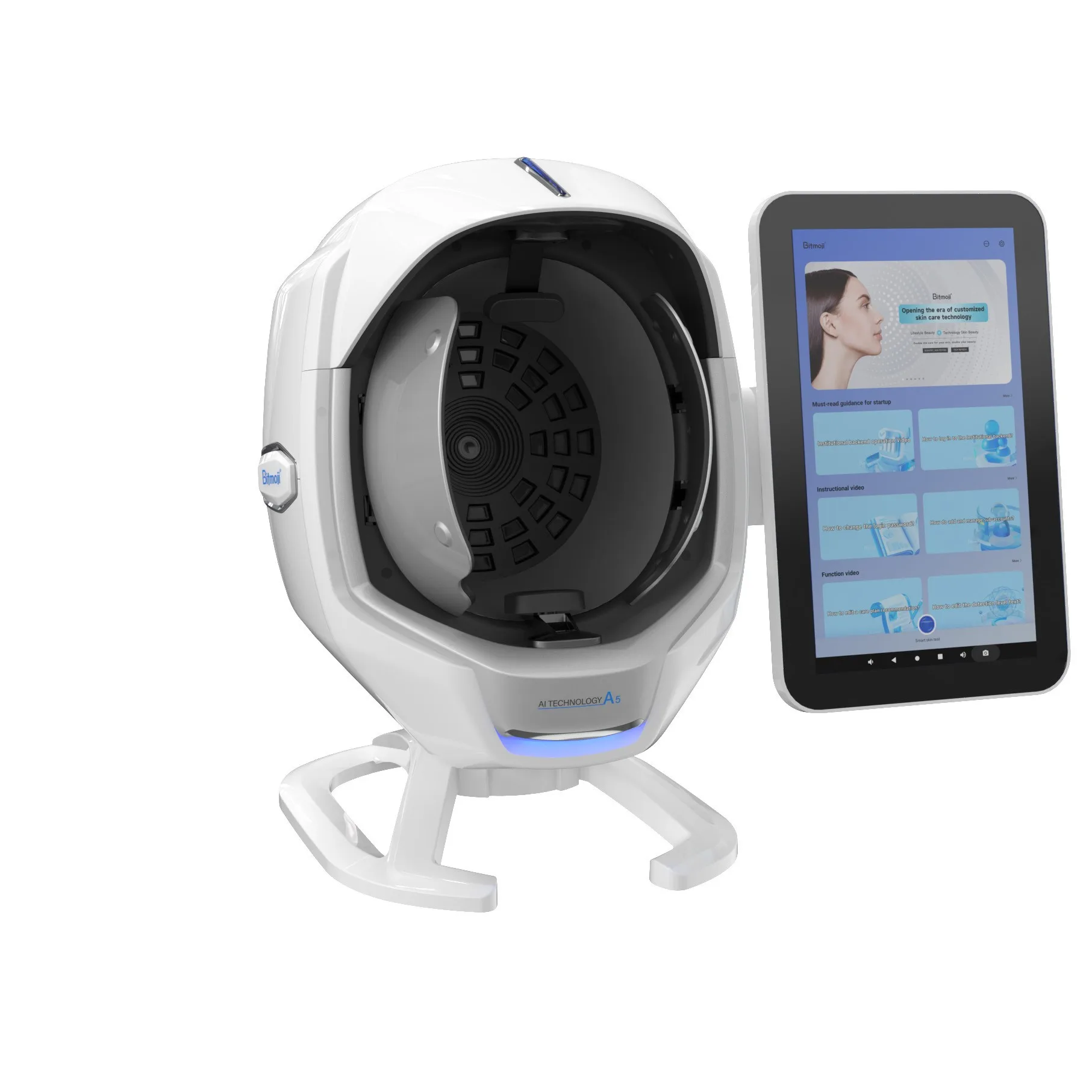 Moji A5 Skin Detector Skincare Eight Spectral Facial Tester Skin Water and Oil Analysis Beauty Salon Instrument