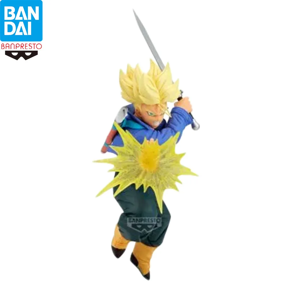 In Stock Original Bandai Banpresto DRAGON BALL Z Trunks Battle Effect Style Painted Anime Collectible Figure Toy