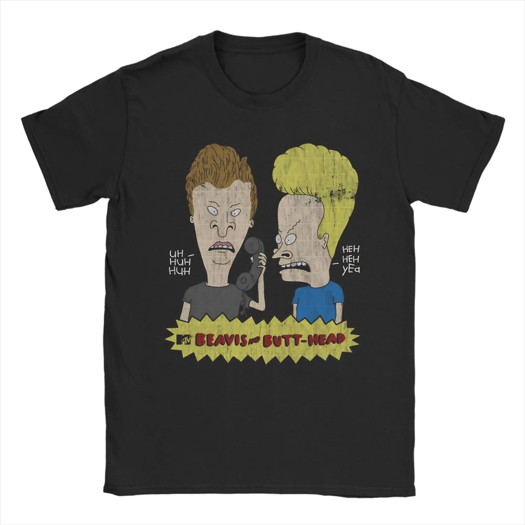 Vintage Beavis and Butthead 3303028778.3550 T Shirts 100% Cotton Funny T-Shirt Crew Neck  Tees Short Sleeve Clothes 6XL