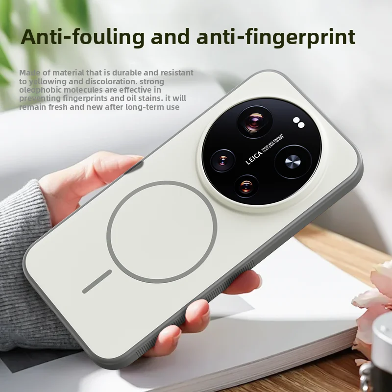 Etui Xiaomi Mi 17 Ultra Twarde Silikonowe Magnetyczne Bezprzewodowe Ładowanie Ochronne Plecki Obudowa Xiaomi Mi 17 17Ultra hell — zdjęcie produktu 5