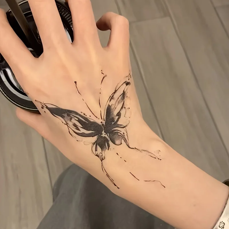 

6 large herbal tattoo stickers, lasting 7 to 15 days, waterproof and wear-resistant, with a realistic effect