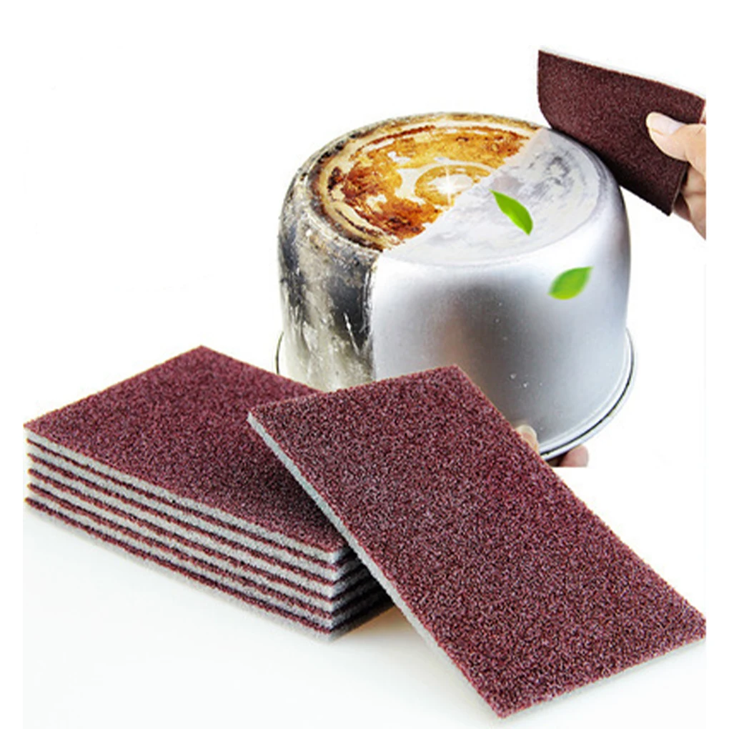 5PCS Magic Cleaning Sponge Carborundum Dish Emery Sponge Nano Eraser Descaling Wipe Rust Stain Remover Cleaning Emery Tool