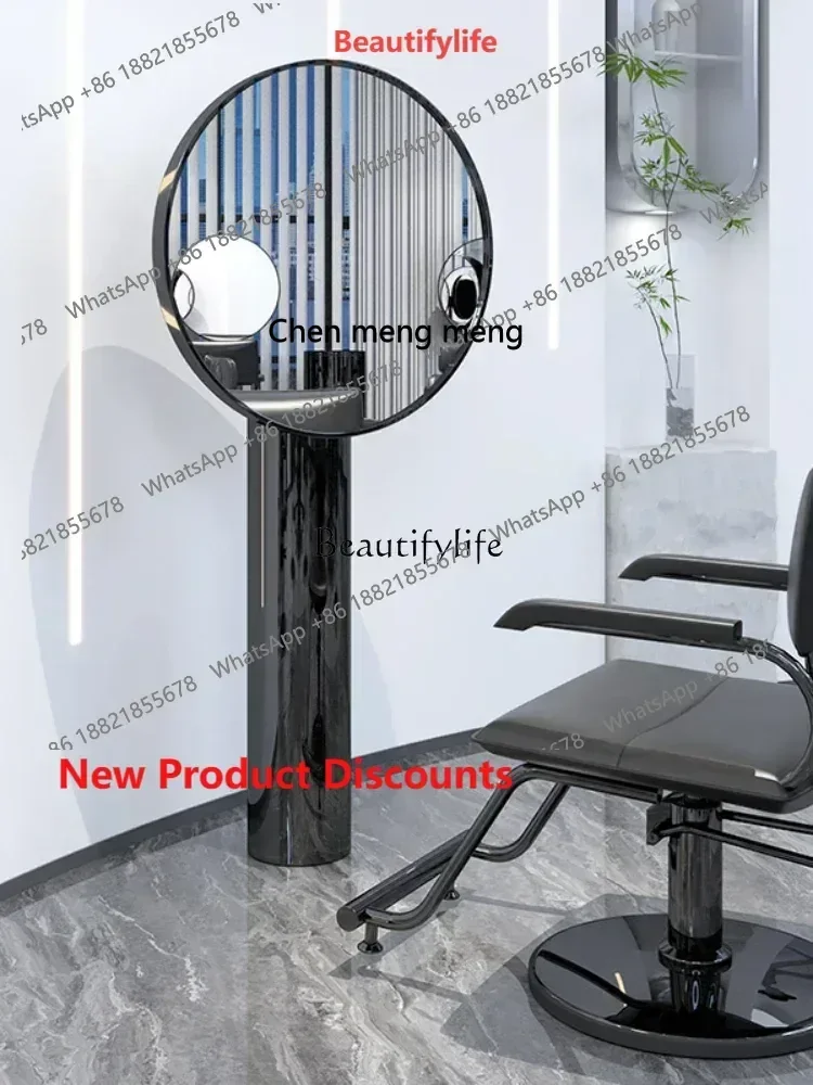 New arrive  Hairdressing Sharp Scissors Dressing Table Double-Sided Hot Dyeing Integrated Mirror