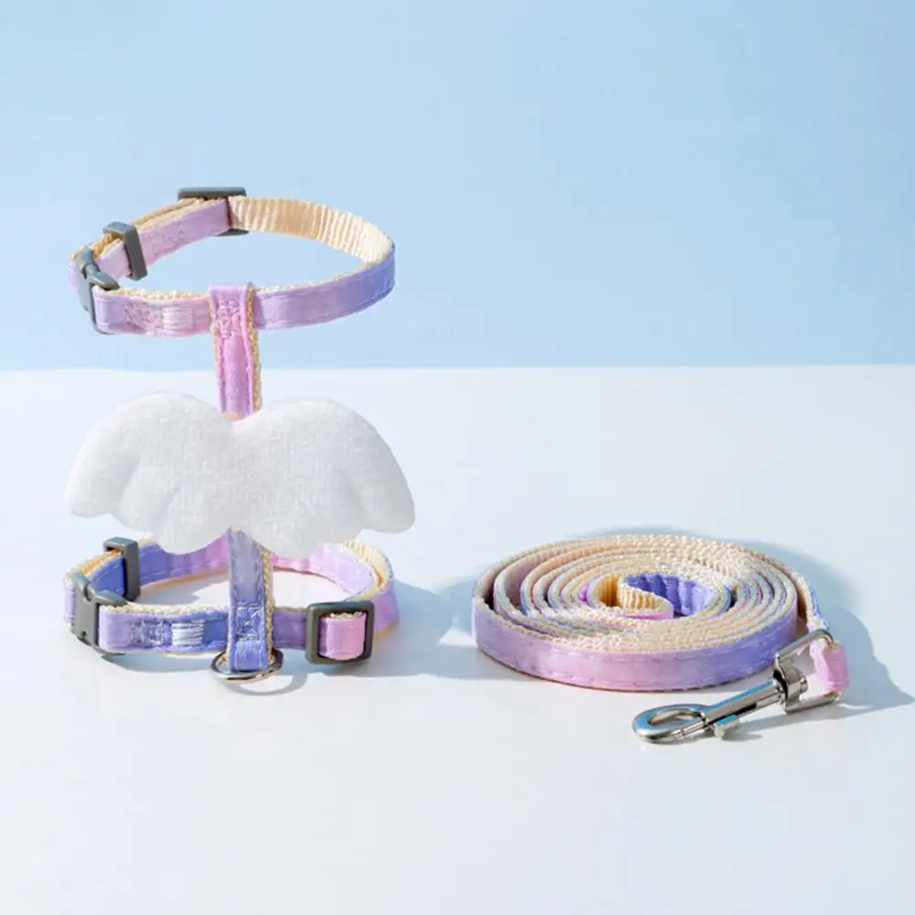 Pet Harness Leash 1 Set Durable No Constraint Nylon  High Strength Dog Harness Traction Rope Set Pet Accessories