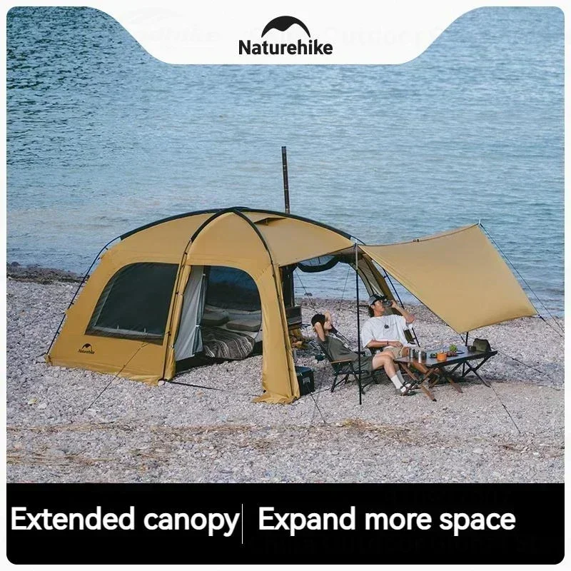 Naturehike Prefabricated House Tents Army Curtain Beach Booths Outdoor Full Folding Awnings Structure Campaign House 8 People