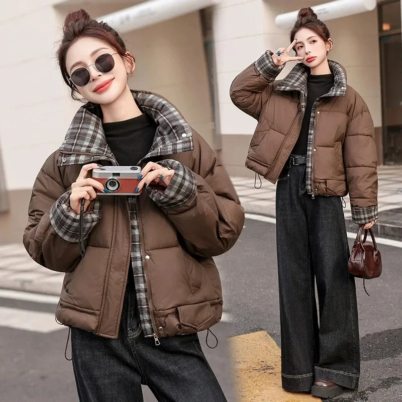 

Winter Women Parkas Jacket Coats Female Cotton-Padded Thicken Warm Overcoat Casual Loose Windproof Ladies Outerwear Coat