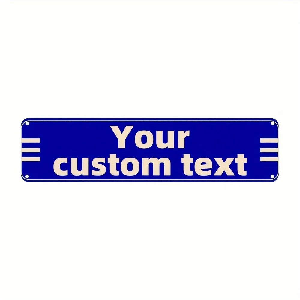 1pc Custom School Garden Metal Sign Personalized Text Urban Street UV Printed Aluminum Wall Decor Only for Decoration (16x4)