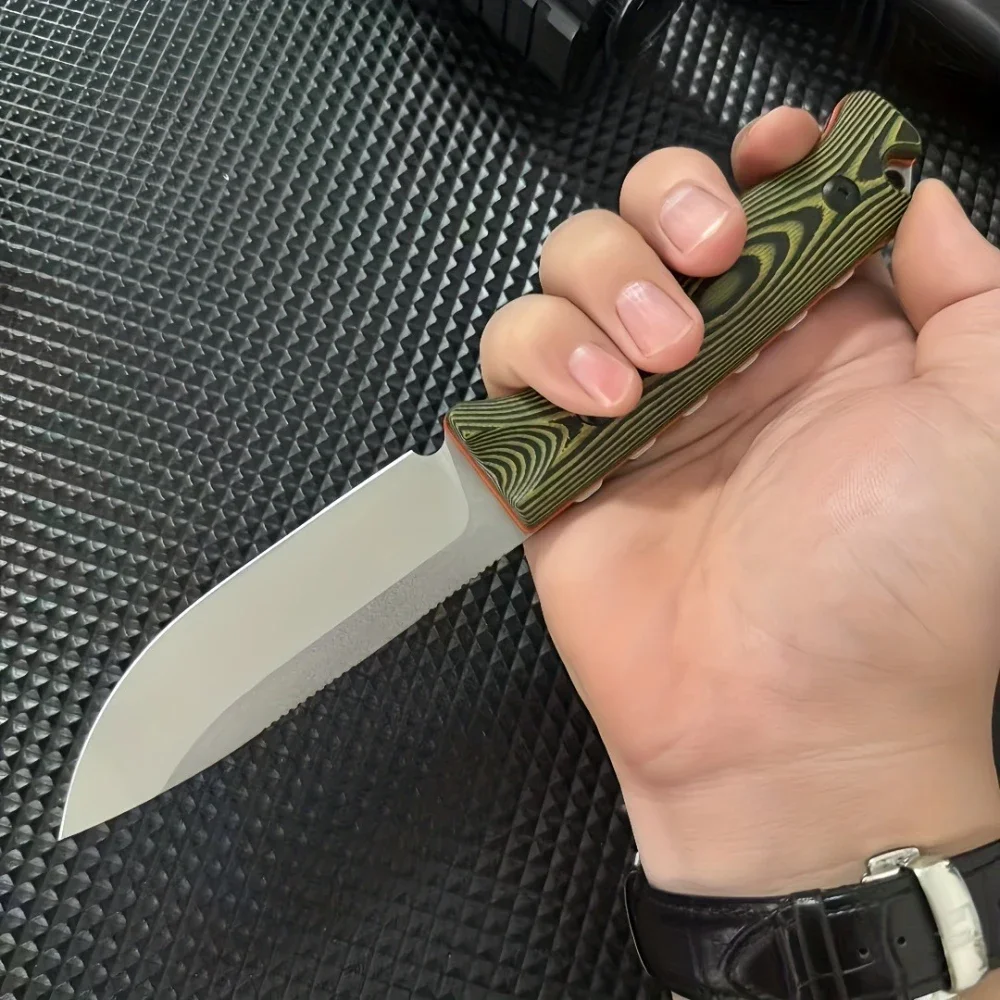 15002-2 Multi-function Fixed Knife G10 Tactical Straight Knife - Portable Tool for Outdoor Survival, Camping & Self-Defense