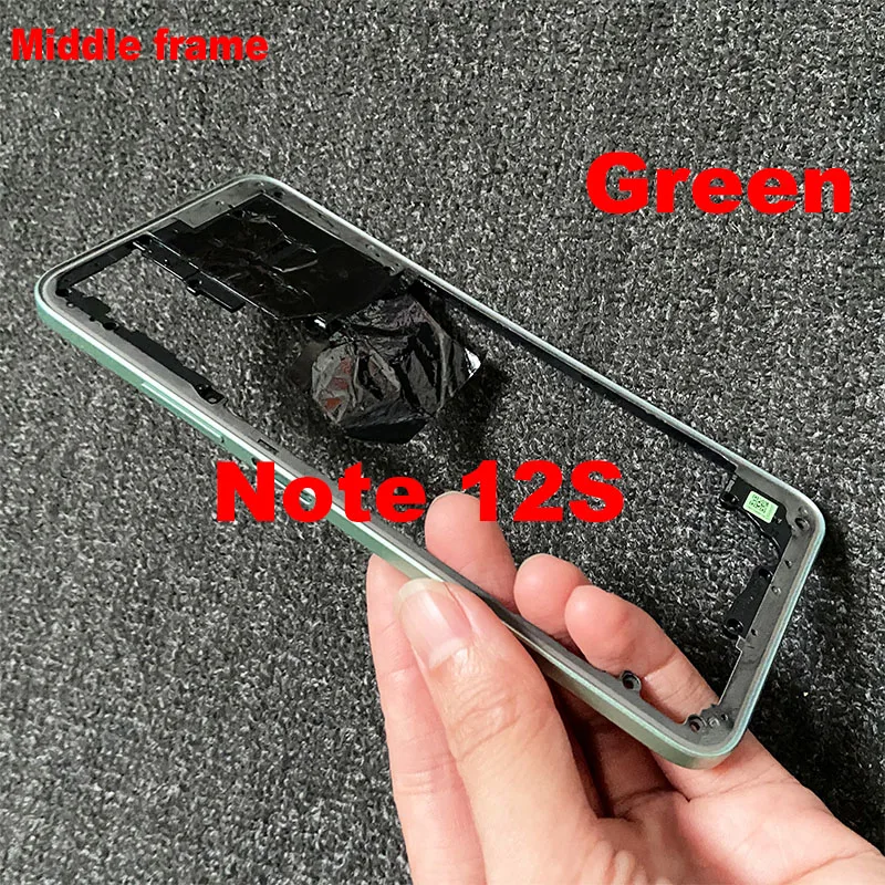 For Xiaomi Redmi Note 12S Middle Frame Front Bezel Lcd Holder Back Housing Case Mid Plate Replacement