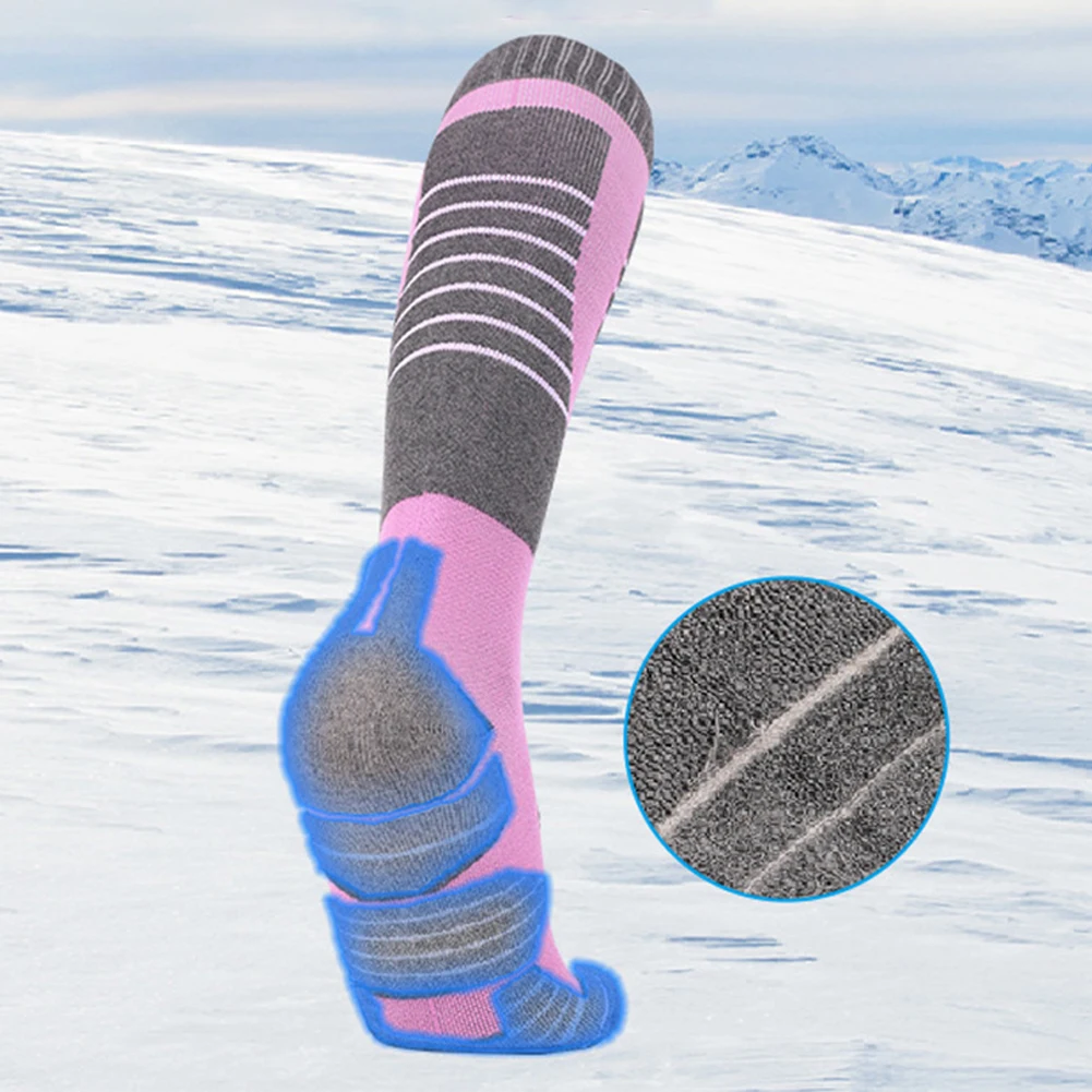 Hiking Socks Cycling Soccer Snowboard Socks Winter Warm Thickening Ski Stockings for Women Outdoor Skiing Cycling Running Hiking