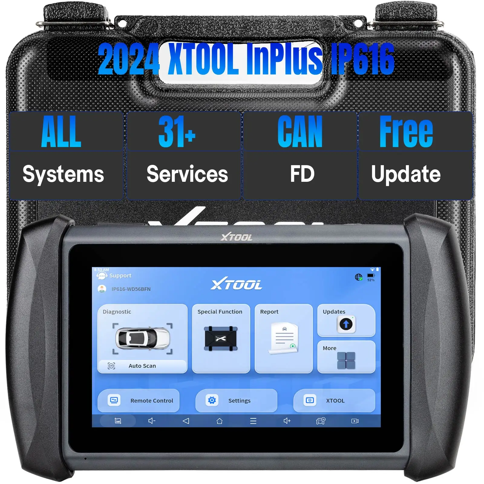 أحدث إصدار 2024 من XTOOL InPlus IP616 أداة مسح تشخيص النظام مع 31+ خدمات تدعم CAN FD #5