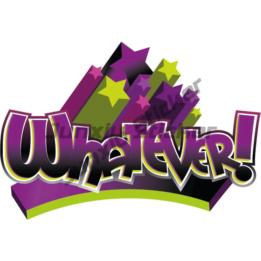 

Whatever Slogan Sticker Car Bumper Anti Scratch Exterior Decor Decal Accessories Sunset Stickers Rv Decals For Suv Accessories