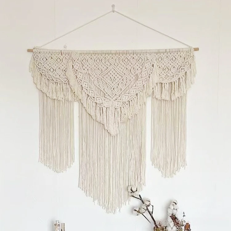 Bohemian handwoven tassel tapestry, homestay, entrance, shopping mall decoration, TV, bedside wall decoration, wall hanging