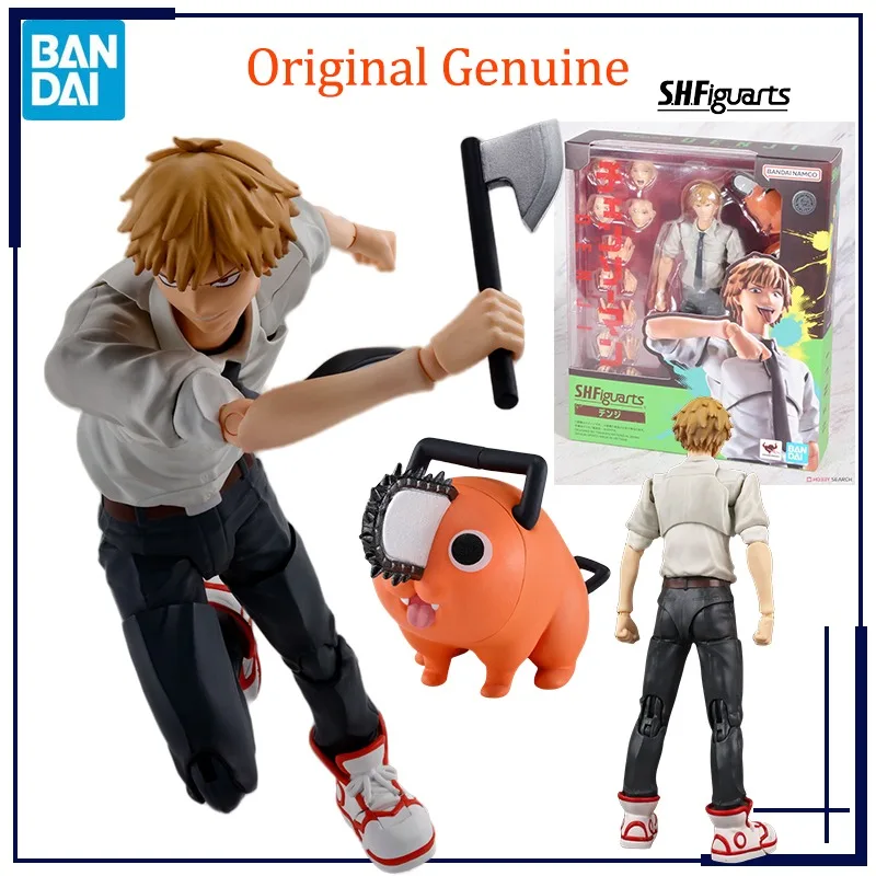 

Original Genuine Bandai Anime Chainsaw Man Denji Joints Movable SHF Model Toys Action Figure Gifts Collectible Ornaments Kids