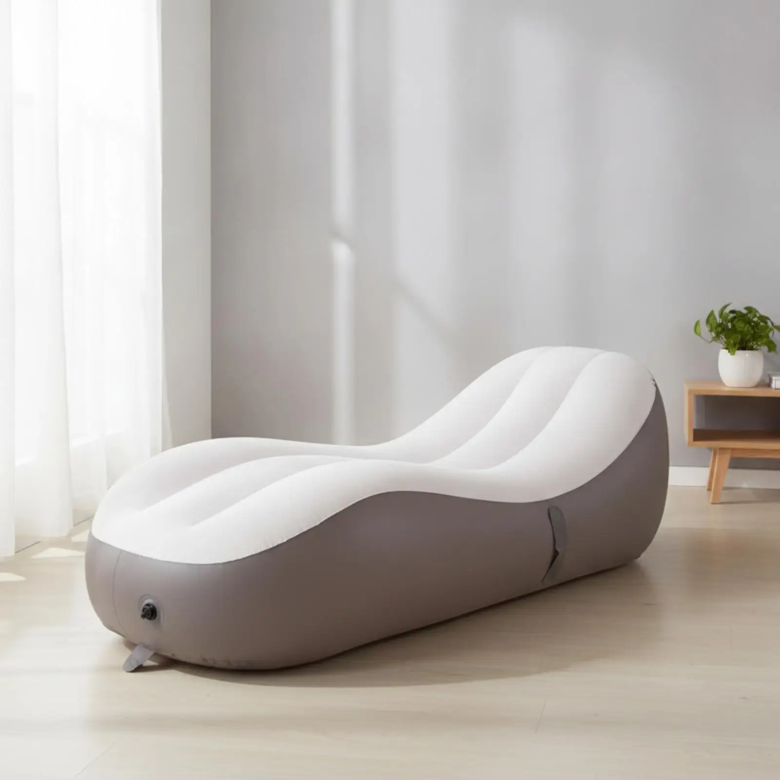Inflatable Lounge Chair Spacious Inflatable Couch Foldable for Backyard, Beach