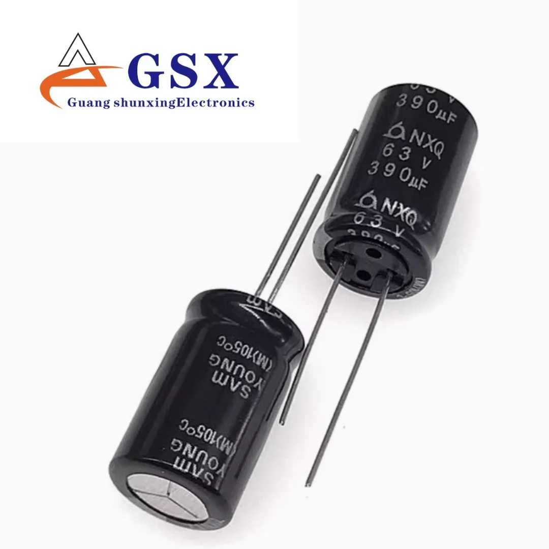 

Brand new original genuine imported aluminum electrolytic capacitor 63v390uf 12.5 * 20 Sanying NXQ high-frequency long-life