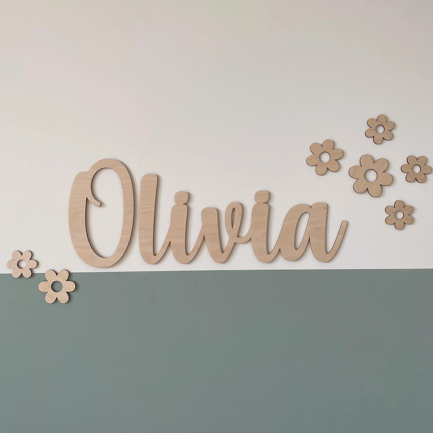 1pc Personalized Wooden Name Sign Custom content, Children's room name decoration