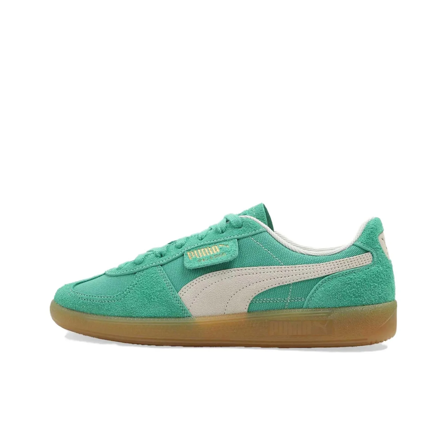 PUMA Palermo Vintage Abrasion Resistant Low top German Army Trainers Unisex Green Beige 396841-05