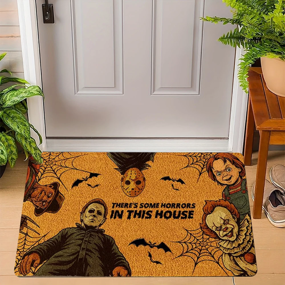 Welcome Foolish Mortals Doormat Spooky Season Halloween Mat Halloween Decor Welcome Rug Spooky Mat Immortal Gifts Front Door Mat