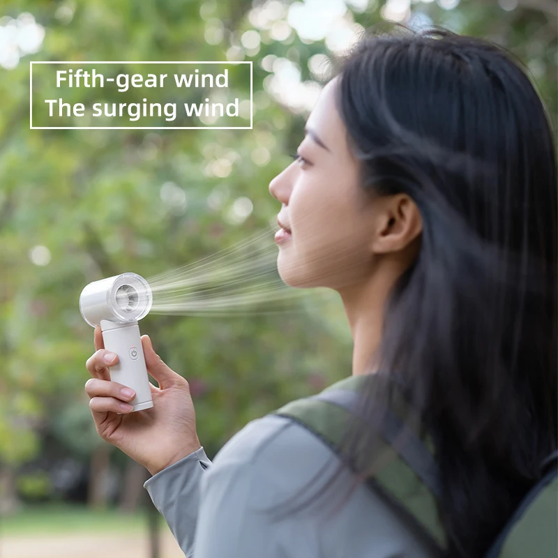 Xiaomi يده العنف مروحة صغيرة المحمولة المحمولة Usb تهمة المشجعين الأطفال سطح المكتب بطارية طويلة مروحة التبريد في الهواء الطلق 2025 جديد