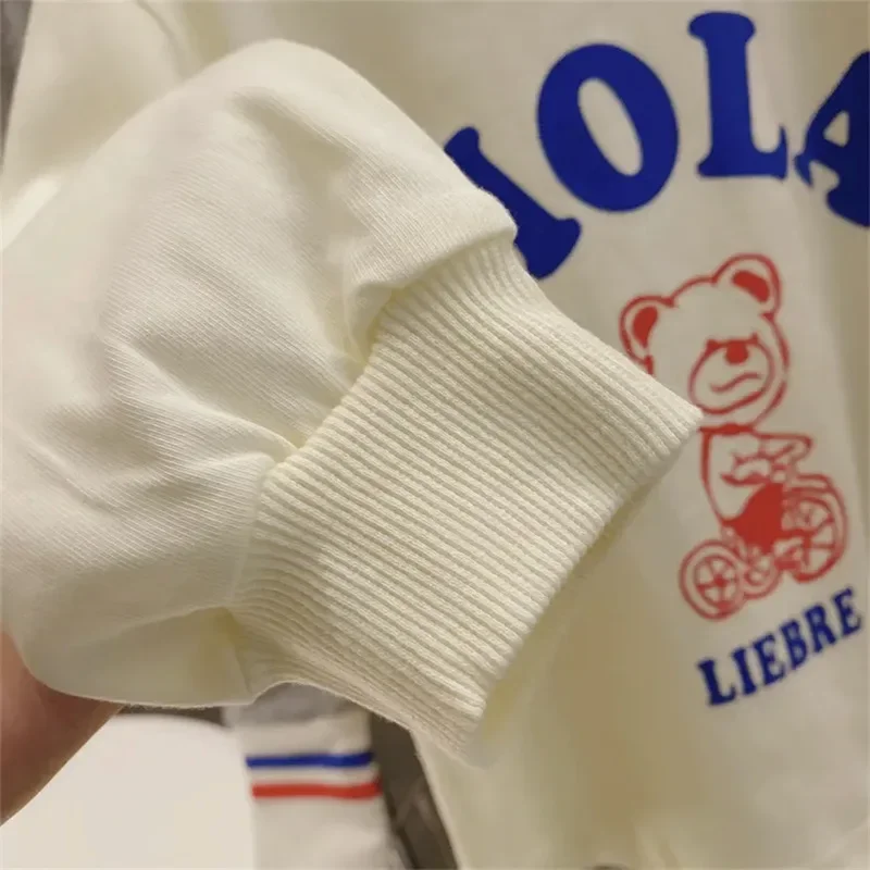 Herbstliches modisches Sportset für Kinder: Baby-Mädchen-Pullover + Leggings, zweiteiliges Set, Kleinkind-Mädchen-Kleidung mit Cartoon-Alphabet-Motiv – Detail 21