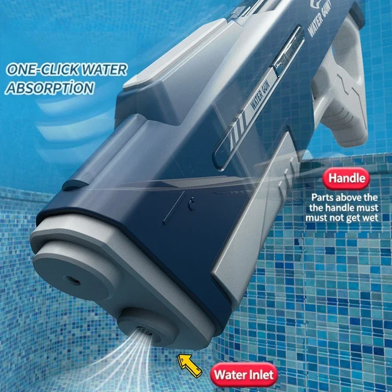 Auto Electric Water Spray Toy, High Pressure Self Water Absorb Large Tank Children Outdoor Water Shooting Toy