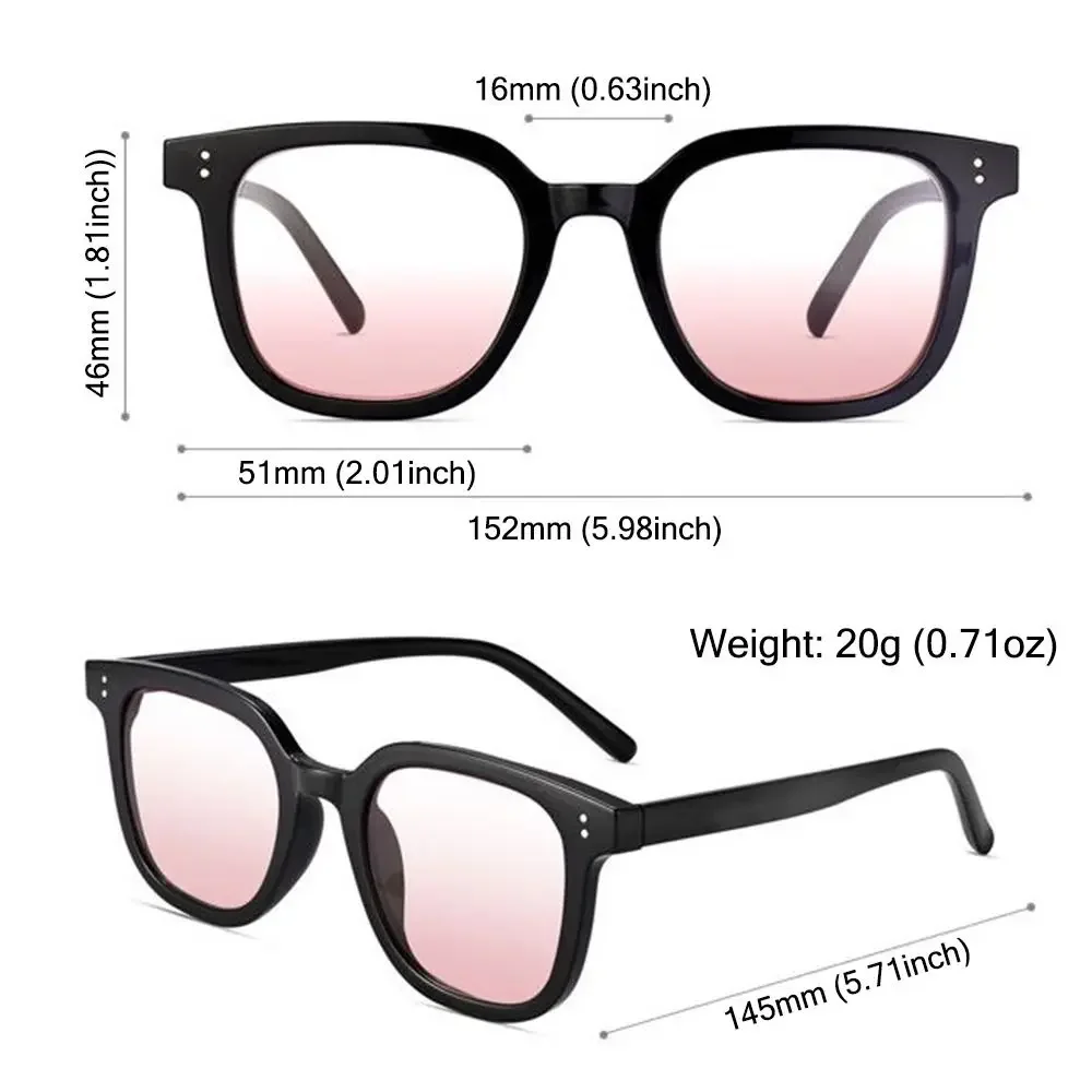 Gradient Pink Blush Glasses UV Protection Anti Blue Light Sunglasses Multiple Colors Fashionable Outdoor No Make Up Eyewear