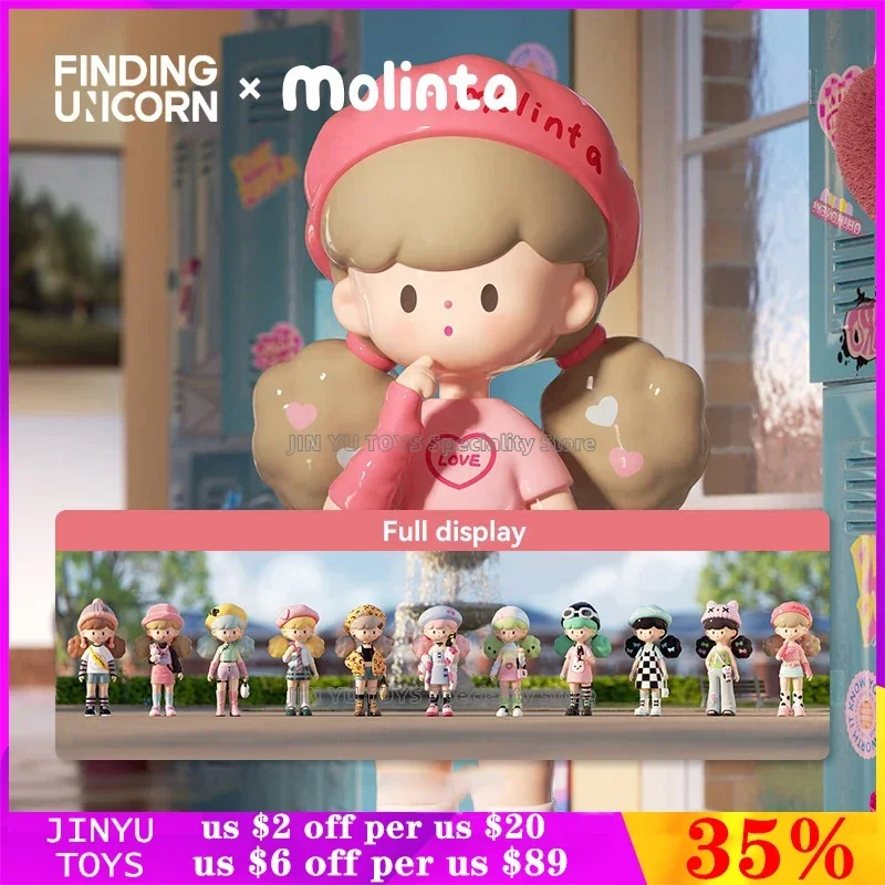 

F.UN Molinta Gossip Club Series Blind Box Cute Anime Figure Desktop Ornaments Children's Holiday Gift Collectible Guess Bag