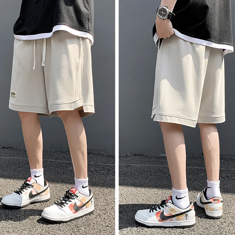 

Men's Summer Thin Loose Large Size Casual Shorts Basketball Fitness Sports Pants Fashionable Brand Khaki Five-Point Pants