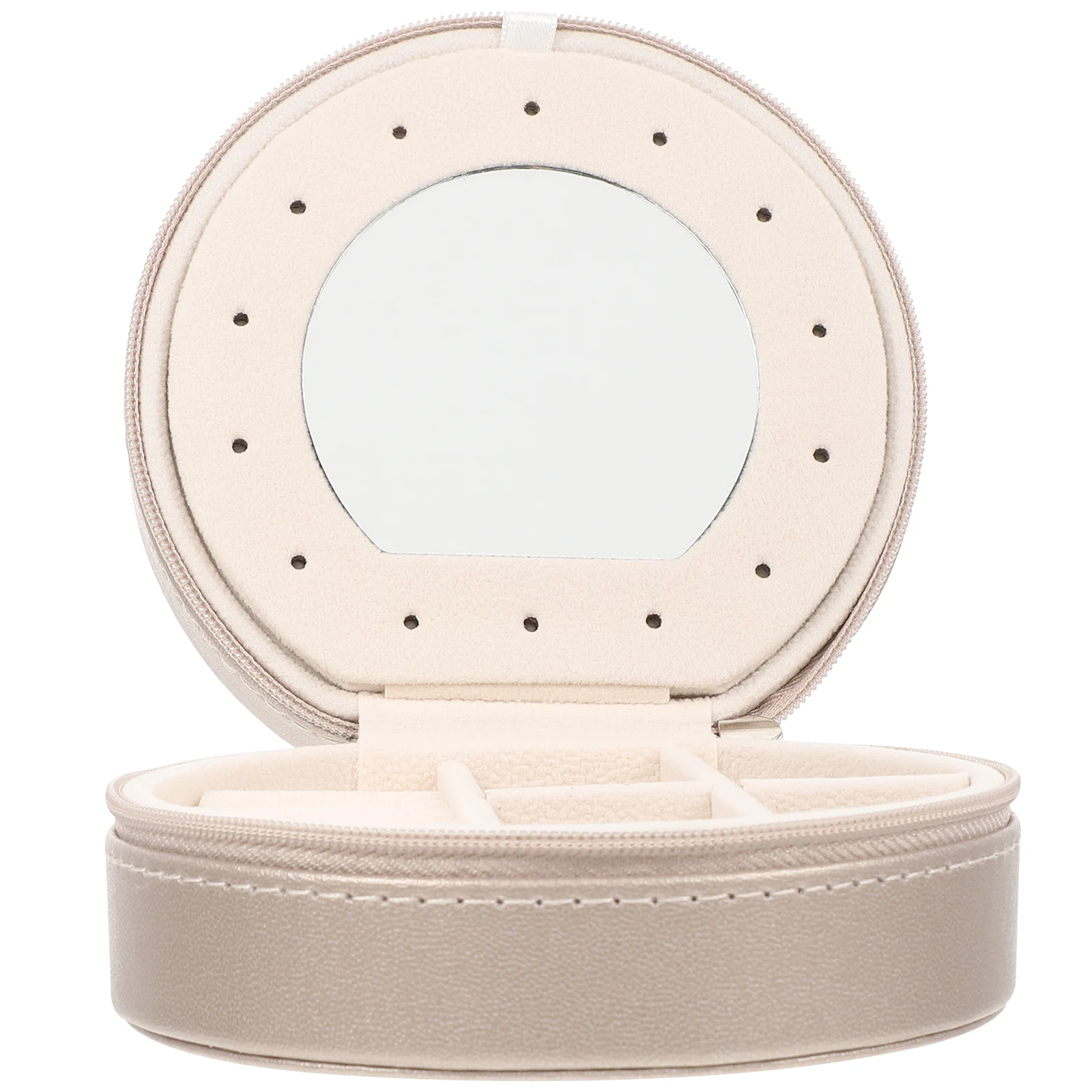 Portable Jewelry Box Organizer Travel Compact Storage Case For Earrings Necklaces Rings Trinkets With Mirror Durable Gift Small