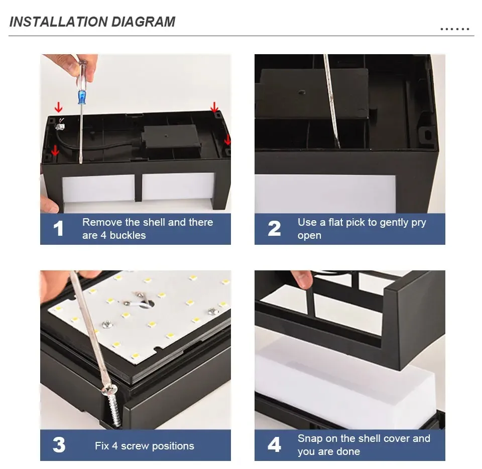 في الهواء الطلق وحدة إضاءة LED جداريّة ضوء محس حركة 16 واط AC85-265V الجدار الخارجي مصباح لحديقة ضوء مصباح الشارع شرفة الشرفة #4