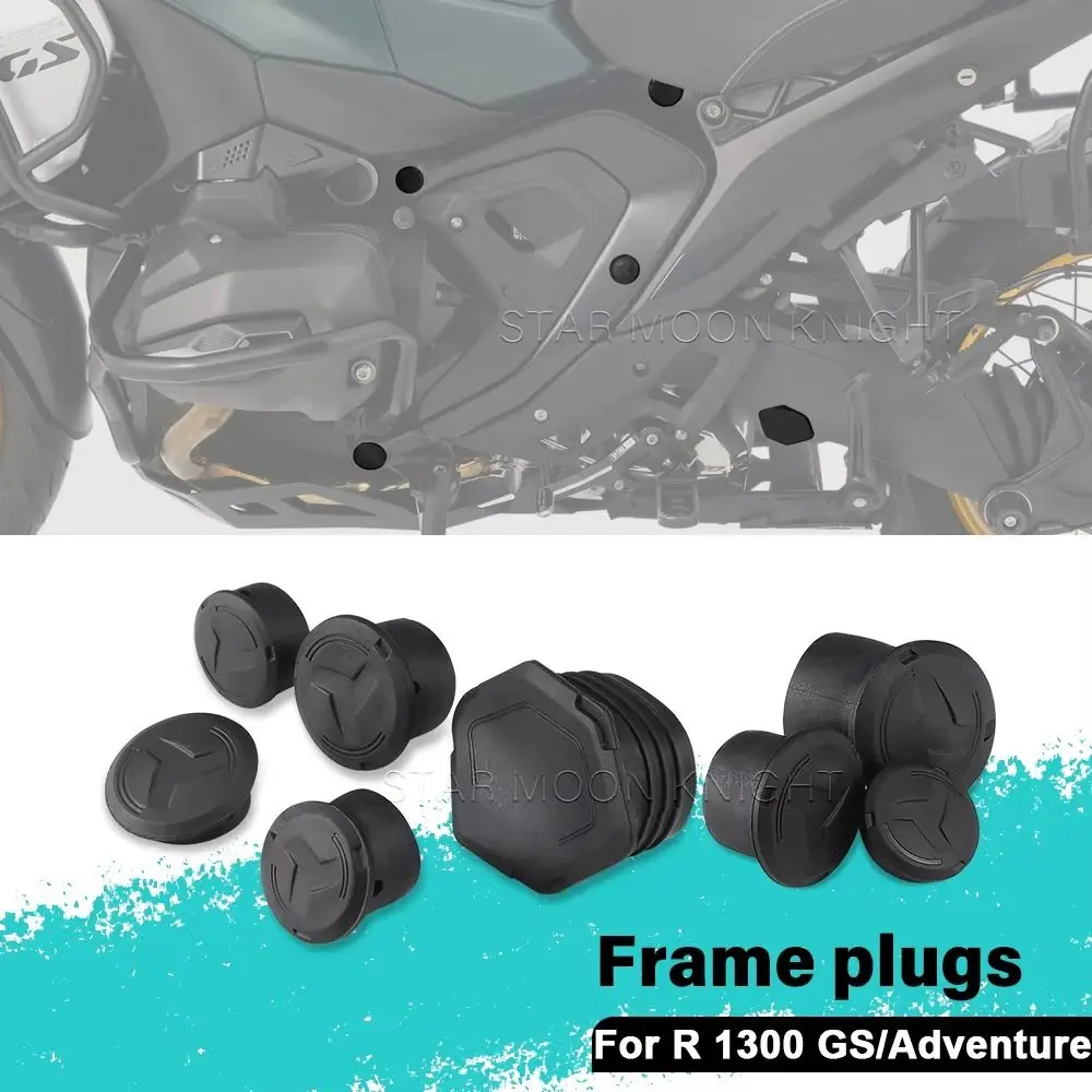 

8-Piece Set Motorcycle Frame Hole Cover Durable Plug Set Frame Cap Plug for BMW R1300GS R 1300 GS ADV R1300 GSA